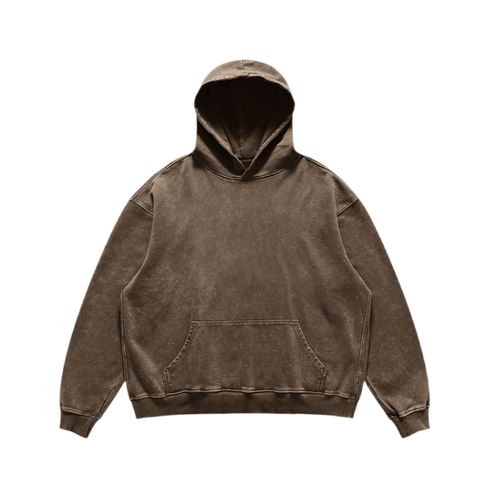 Mud Washed Brown Hoodie